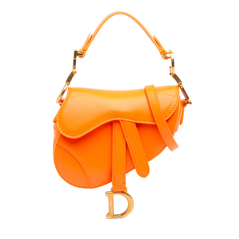 Pre-Loved Dior Micro Goatskin Saddle Bag